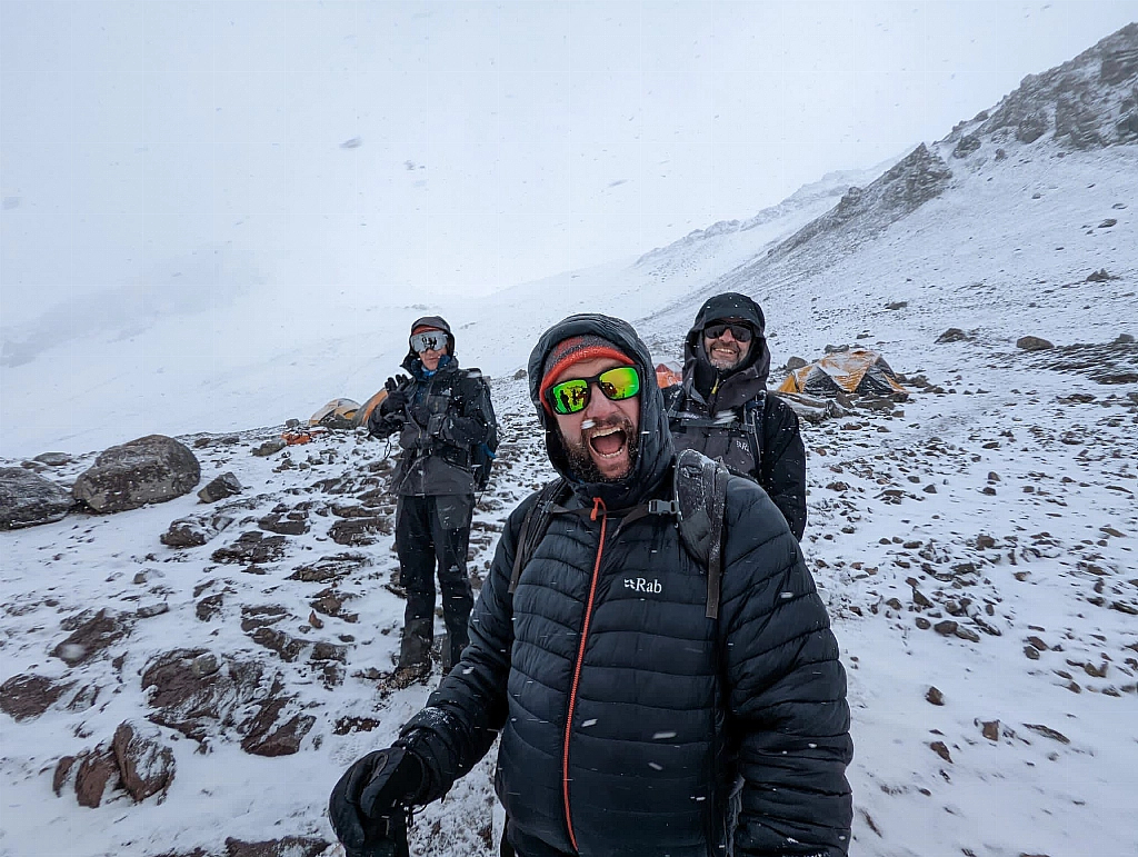 Enjoying the tough day to Camp 2