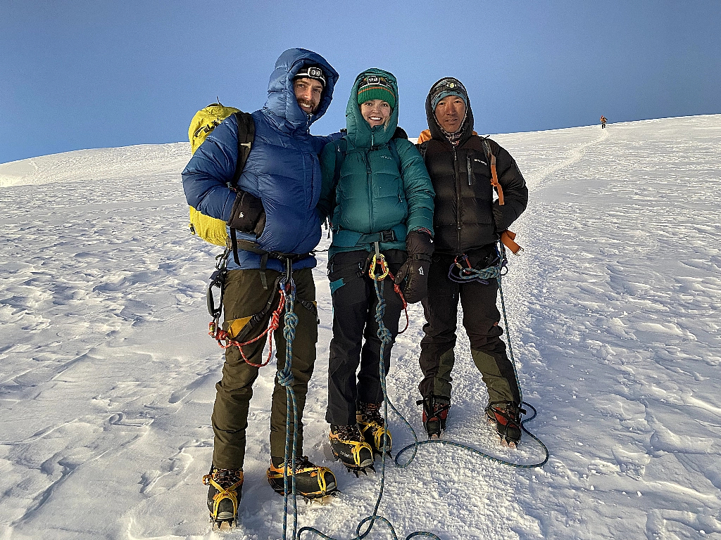 After sunrise, on the way to the summit