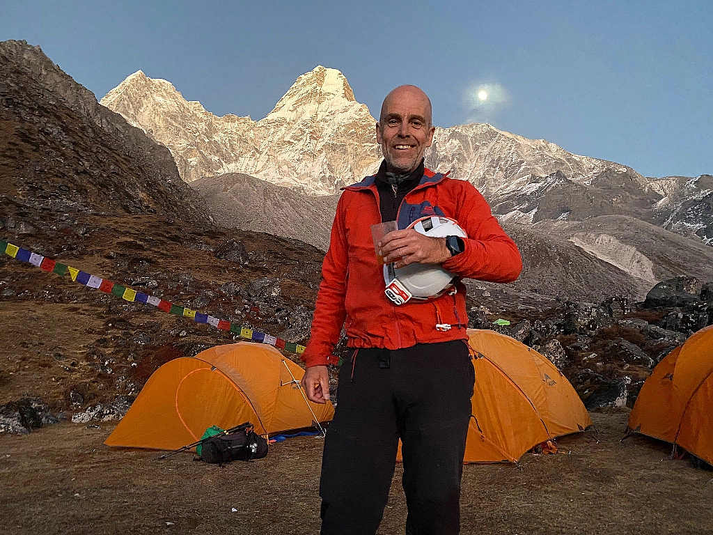 Chris after a 17-hour summit day on Ama Dablam 13 November