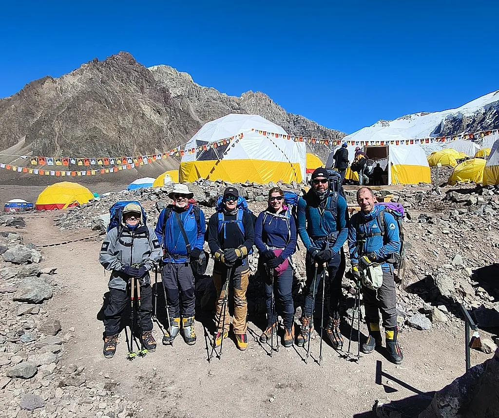 Aconcagua January 2026 team about to set off on their summit push