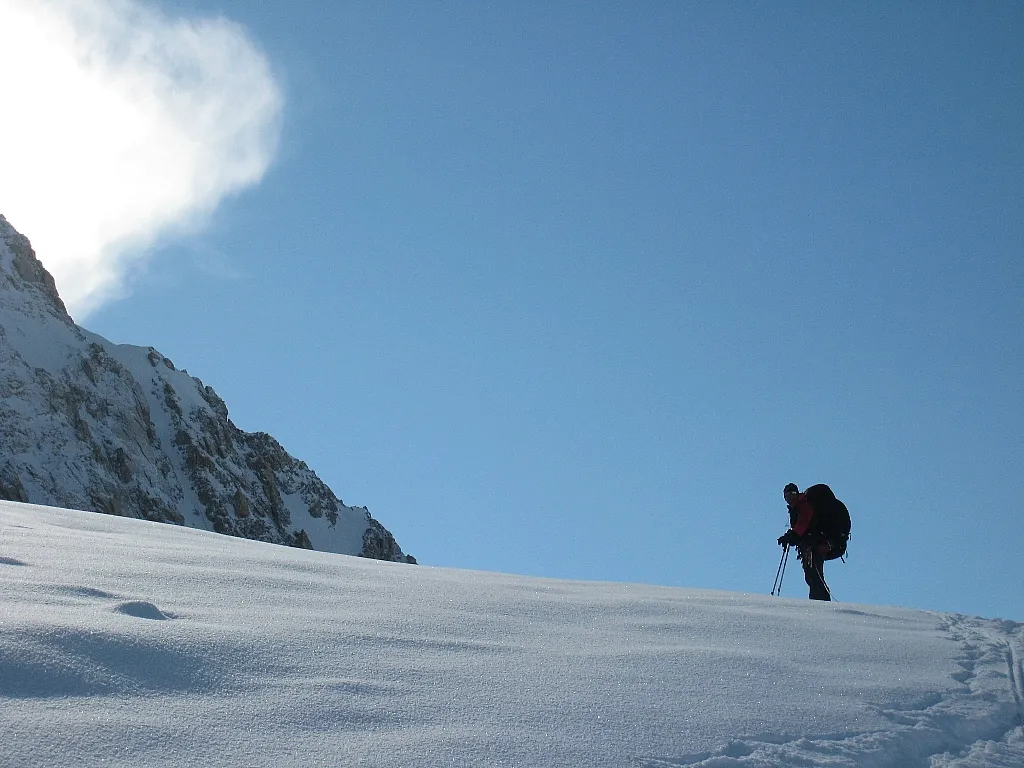 Heading up to cache above Windy Corner