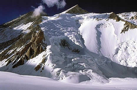 The south west ridge and summit pyramid of Gasherbrum II