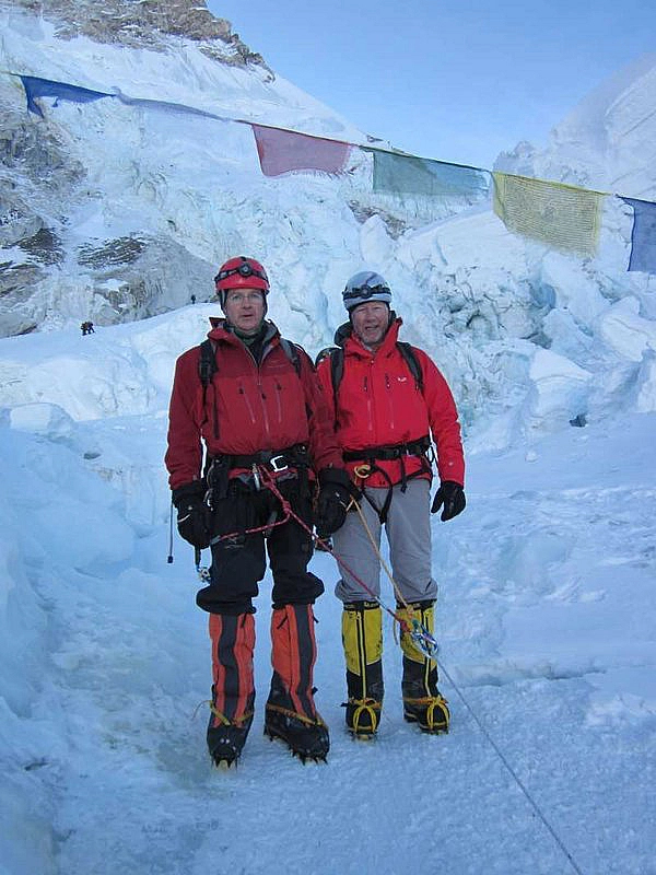 Ron and Scott at the base of the Icefall